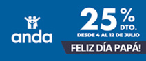 Descuento Descuento del 25% con tarjetas ANDA