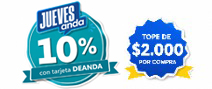 Descuento Descuento del 10% con tarjetas de debito ANDA